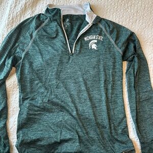 Colosseum Green and White Michigan State Quarter-Zip